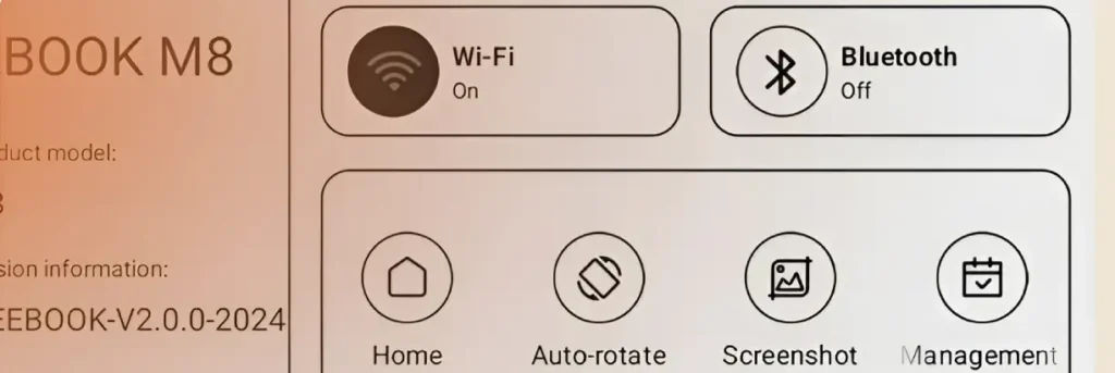 Meebook M8 e-Reader Connectivity