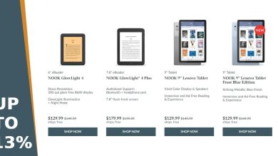 Nook e-readers sale