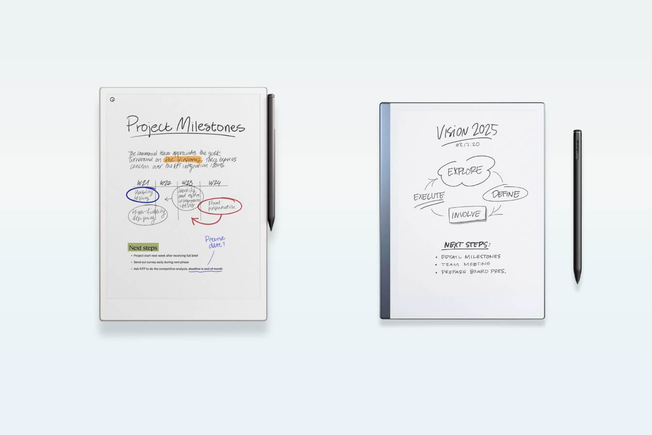 reMarkable Paper Pro vs reMarkable 2, reMarkable Paper Pro review – color e-ink display comparison
