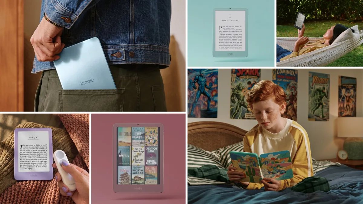 The 2026 Kindle lineup in different colors