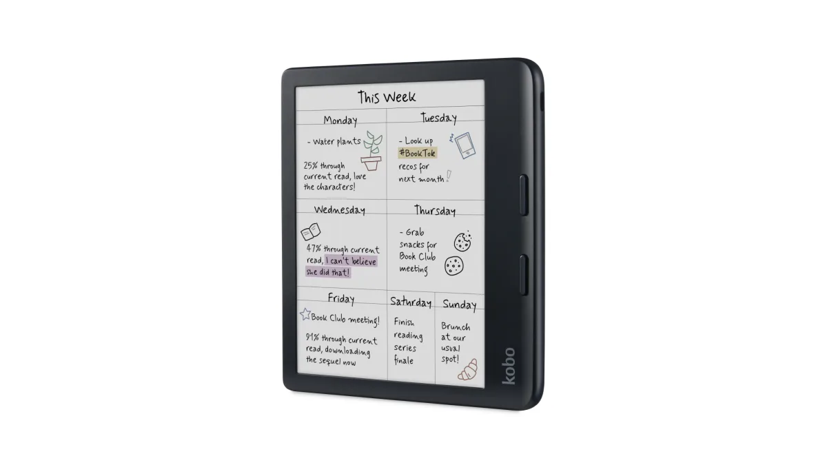 Kobo Libra Colour color e-reader with page-turn buttons